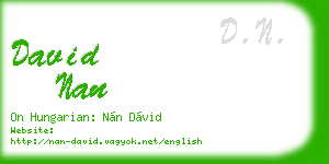 david nan business card